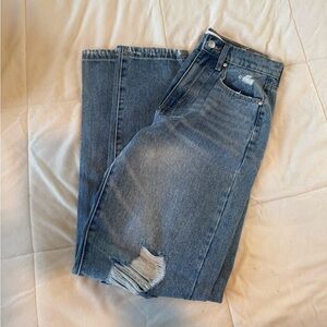 RSQ Relaxed Fit Distressed Blue Jeans